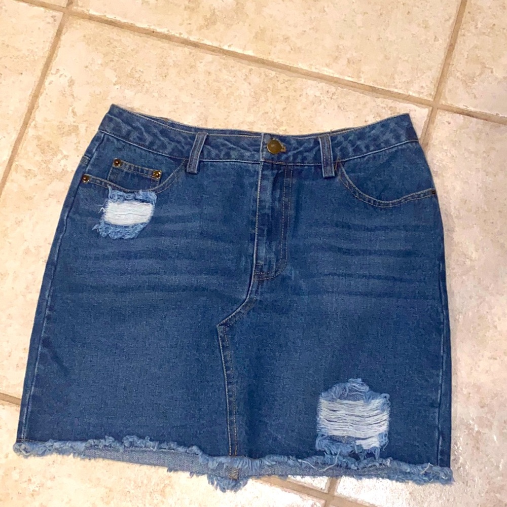 Denim mini skirt Forever21 size s